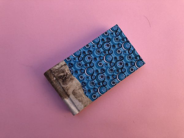 Libreta de piel con tela