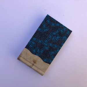 Libreta de piel con tela